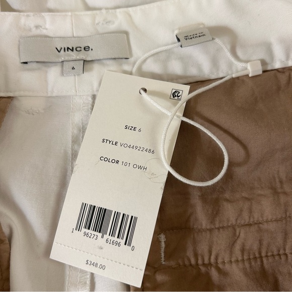 Vince Washed Cotton Wide Leg Pants in Off White Size 6 - Picture 5 of 6